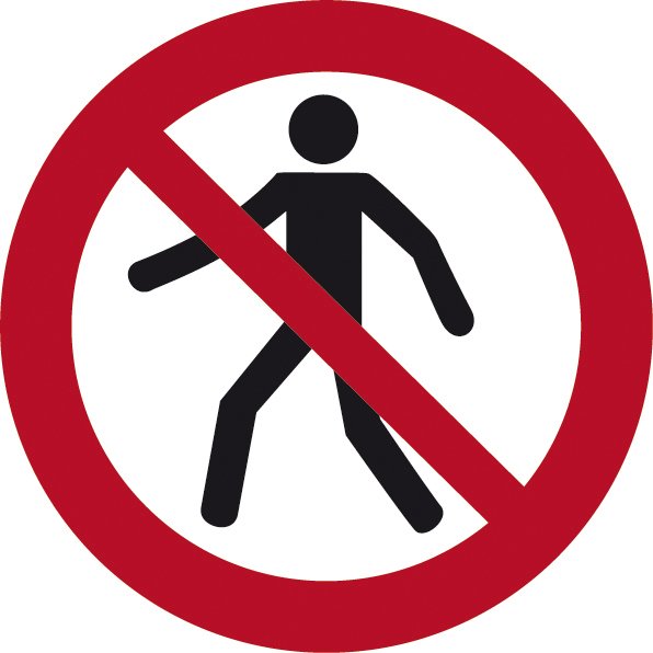 P004 Für Fußgänger verboten
